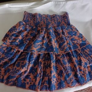 Universal Thread Blue and Pink Floral Mini Skirt